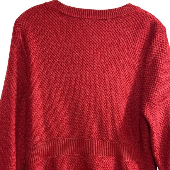 Ann Taylor Women's XL Red Long Sleeve Cardigan Sweater Longline Duster Layering - Picture 7 of 11